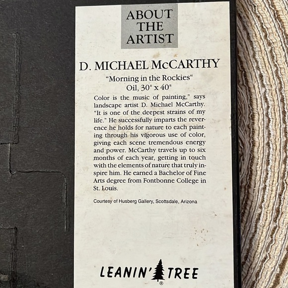D. Michael McCarthy “Morning In the Rockies” by Leanin’Tree. Husberg Gallery,AZ - Picture 3 of 5